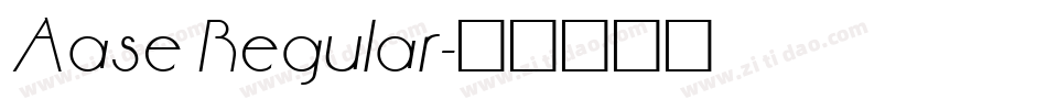 Aase Regular字体转换